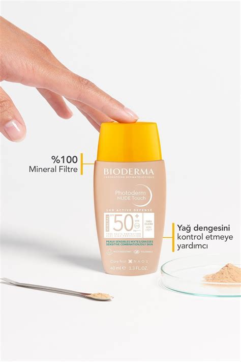Bioderma Photoderm Nude Touch SPF Very Light Karma Yağlı Ciltler Kapatıcı Etkili Renkli Güneş