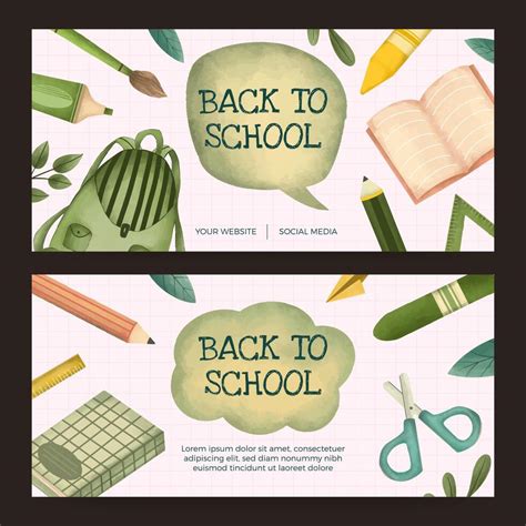 Back to school banner design 43178739 Vector Art at Vecteezy