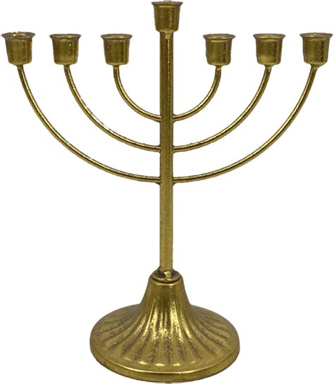 Amazon Gold Metal Menorah Jerusalem Temple Jewish Candle Holder