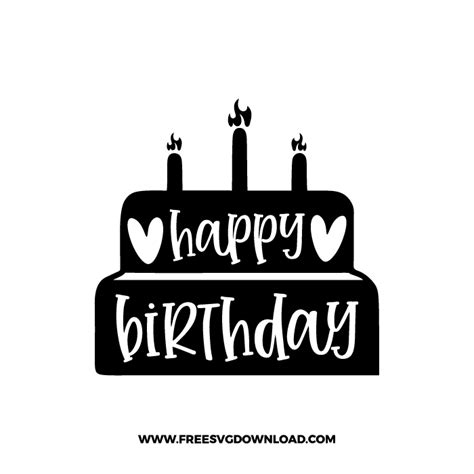 Happy Birthday Free SVG & PNG cut files | Free SVG Download