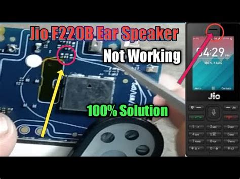 Jio F B Ear Speaker Not Working Jio B Ear Speaker Problem