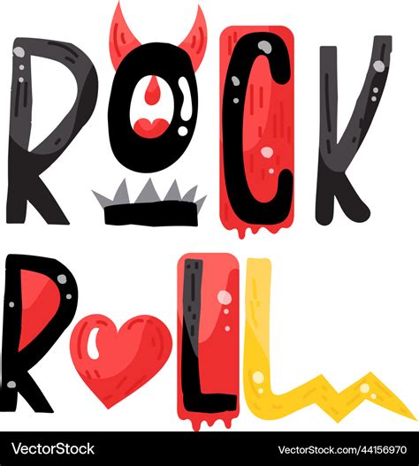 Rock Roll Royalty Free Vector Image Vectorstock