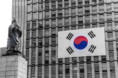 HD wallpaper: South Korea, flag, Asian, Korean, Taegeukgi, building ...