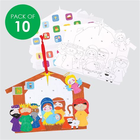 Advent Calendar Nativity Pack Of 10 Cleverpatch Cleverpatch