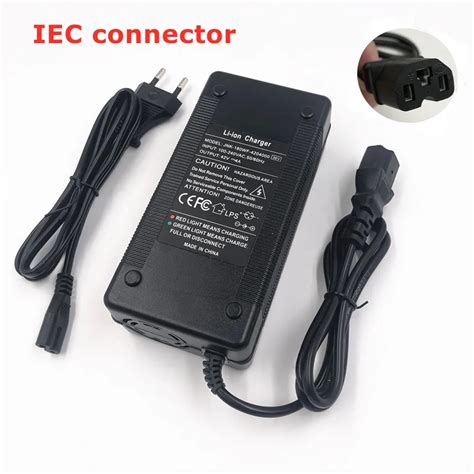 Connecteur RCA Chargeur De Batterie Au Lithium 36V 4A 42V 4A Li Ion