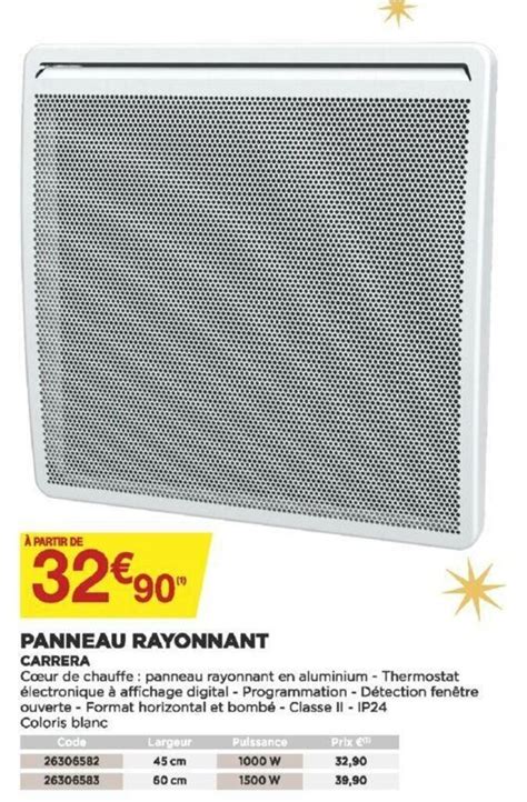 Promo Panneau Rayonnant chez Bricomarché