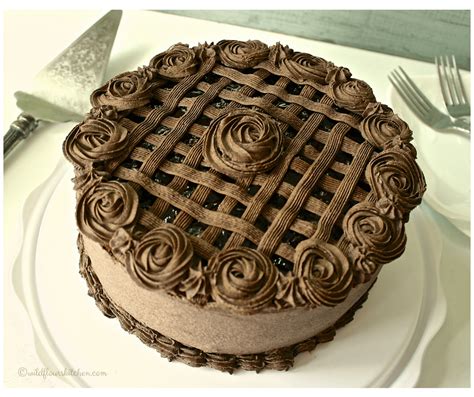 Sinful Special Dark Chocolate Layer Cake With Black Sweet Cherries