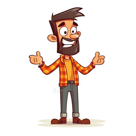 Premium Photo | Cartoon Vector Thankful Man On White Background