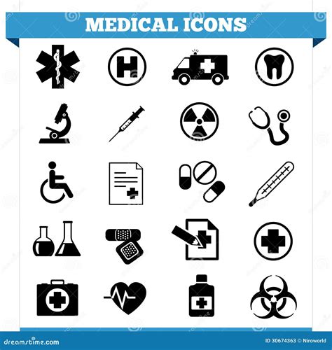 Medische Pictogrammen Vectorreeks Vector Illustratie Illustration Of