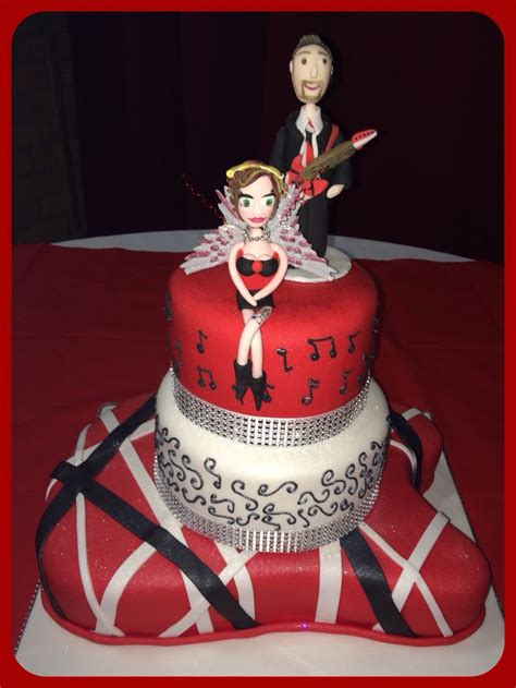 Van Halen inspired wedding cake. | No bake cake, Cake, Cupcake cakes