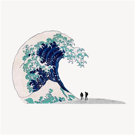 Great Wave Off Kanagawa Collage Premium Vector Rawpixel