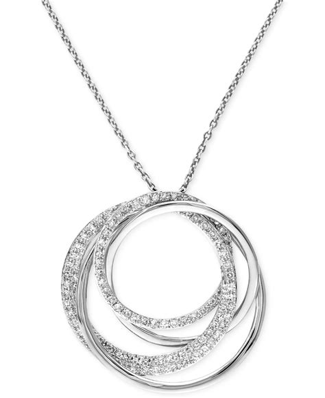 Pave Classica By Effy Diamond Circle Pendant Necklace Ct T W In