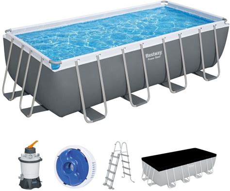 Bestway Power Steel Frame Pool Komplett Set Mit Sandfilteranlage