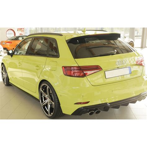 Lame De Bas De Caisse Gauche Noir Brillant Rieger Tuning Pour Audi