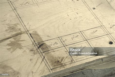 Crude Furniture Plans Drawn On Plywood Stock Photo Download Image Now