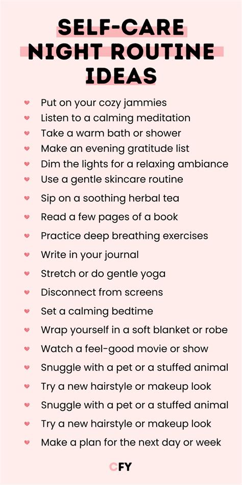 The Ultimate Self Care Night Routine A List Of Self Care Night Routine Ideas Artofit