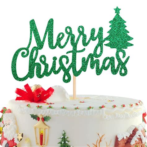 Merry Christmas Cake Topper