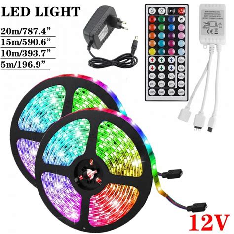 LED Strip Non Waterproof Naked Lamp Full 5 10 15 20m 54LED M RGB