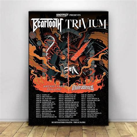 Beartooth + Trivium Tour 2023 Poster