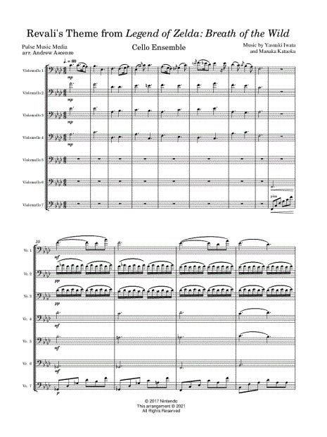 Pulse Music Media Revalis Theme Cello Ensemble Sheet Music In Ab