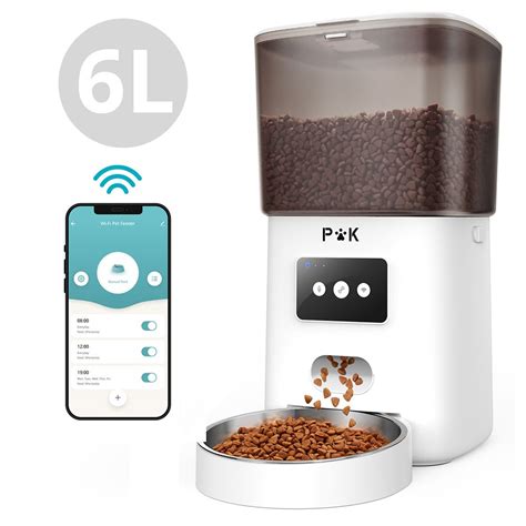 6L WIFI 2 4G Distributeur Croquette Chats Chiens LCD Distributeur