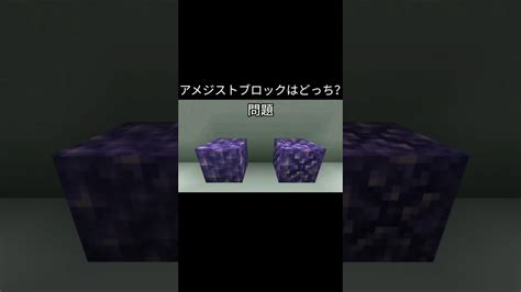 【マイクラ】アメジストブロックはどっち？ Shorts マイクラ（minecraft）動画まとめ