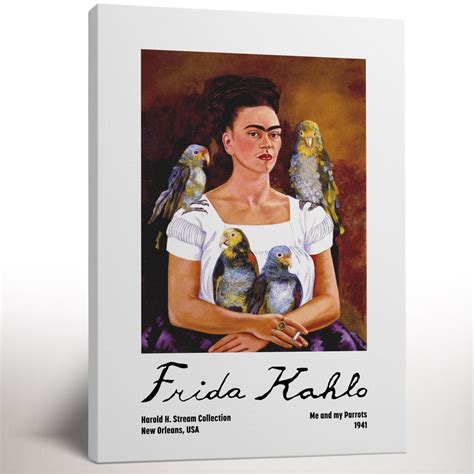 Frida Kahlo Portrait Canvas Print Feminist Print Extra Large Living