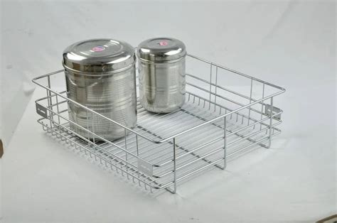 SS304 Rectangular Stainless Steel Kitchen Basket Size 17 X 20 X 4