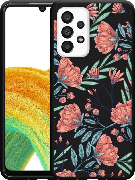 Samsung Galaxy A Hoesje Zwart Poppy Roses Designed By Cazy Bol