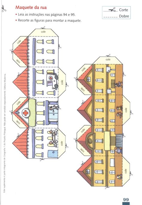 Molde De Escola Para Imprimir - Atividades sobre a rua - molde de maquete de rua ou bairro para ...