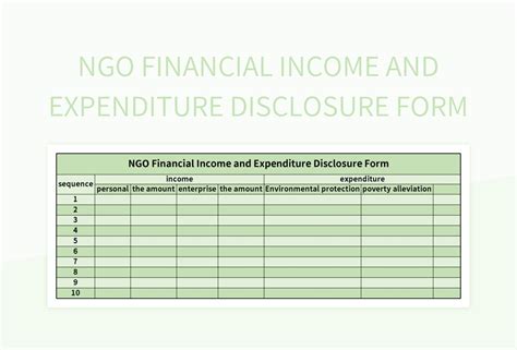 Free Disclosure Form Templates For Google Sheets And Microsoft Excel