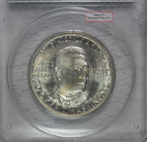 1948 S Btw Commemorative Half Dollar Ogh Pcgs Ms 65 Booker T