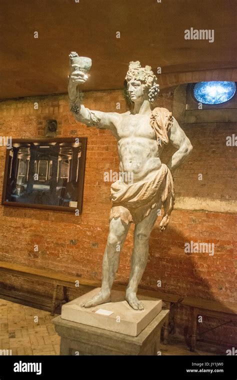 Statue Of Bacchus The Roman God Of Wine In The Interior Of The Wine