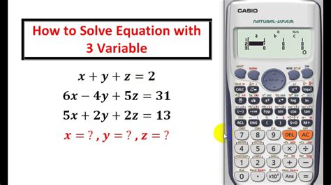 System Of Equations 3 Variable Examples