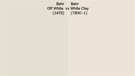 Behr Off White Vs White Clay Side By Side Comparison