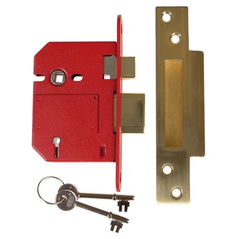 Era British Standard Fortress 5 Lever Mortice Sashlock 76mm In Satin Finish Yellow