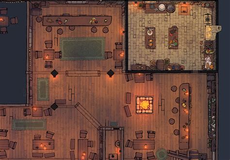 The Twilight Tavern Battle Map By 2 Minute Tabletop