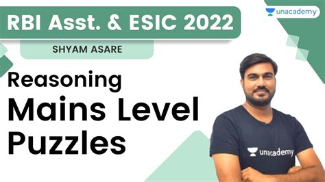 Mains Level Puzzles Reasoning Rbi Asst Esic Bank Pro