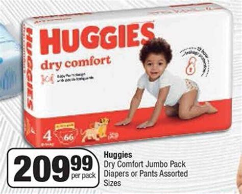 Huggies Dry Comfort Jumbo Pack Diapers Or Pants Assorted Sizes Offer At