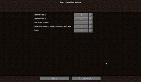 MacroKey Keybinding Screenshots - Mods - Minecraft