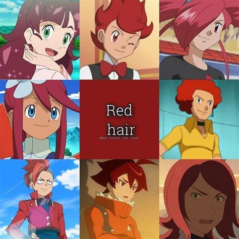 Some Red hair Pokémon characters | Pokemon characters, Pokemon ...