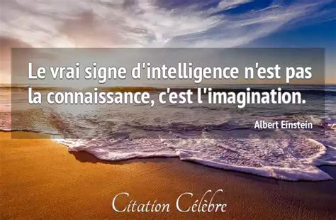 Citation Albert Einstein Connaissance Le Vrai Signe D Intelligence N