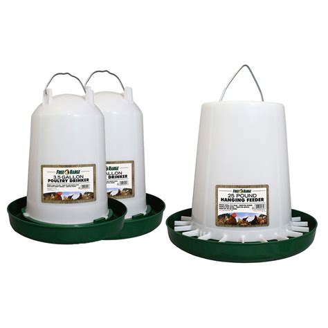 Large Chicken Flock Feeder/Waterer Set - My Pet Chicken