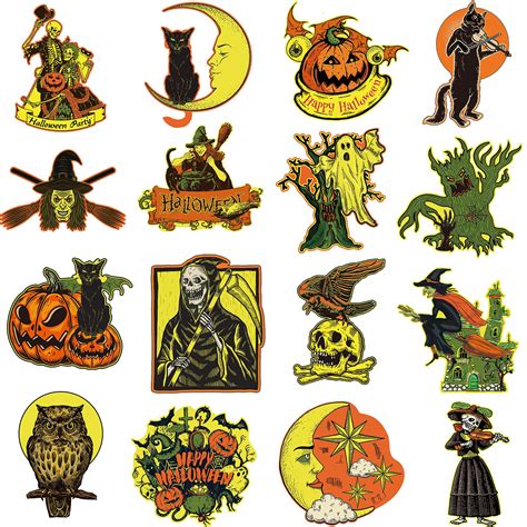 Beistle Piece Retro Vintage Happy Halloween Cut Outs Wall Decorations