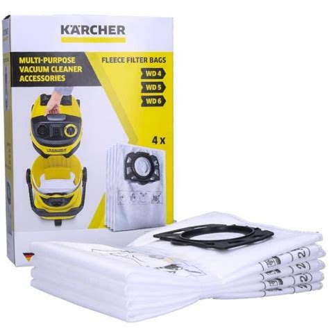 Kärcher 2 863 006 0 4x sacs d aspirateur Kärcher WD 4 WD 4 Car WD 4