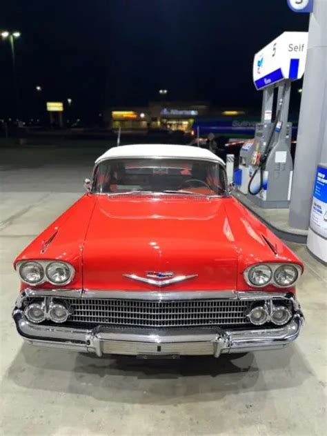 1958 Chevrolet Impala Convertible Red RWD Automatic impala Convertible ...