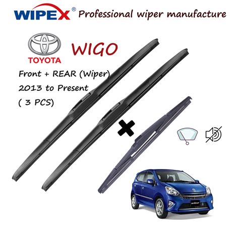 Toyota Wigo Wiper Blade Set Front Rear K14 21 12A For All Year Model