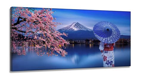 Quadro Decorativo Sala Quarto Escritório Paisagem Monte Fuji