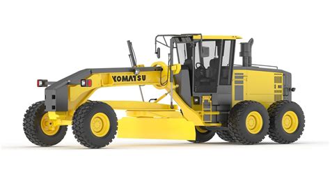 Komatsu GD655 Motor Grader 3D model | CGTrader