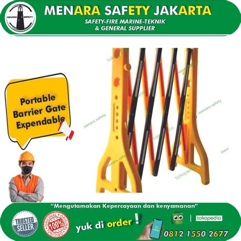 Jual Portable Barrier Gate / pembatas jalan portable - Jakarta Barat - menara safety | Tokopedia